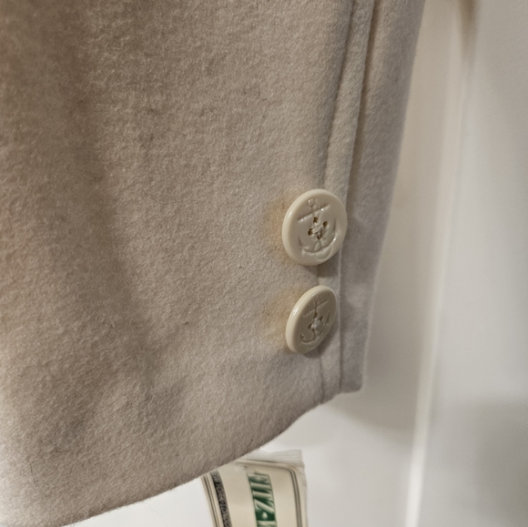 NWT - Fitz-Wright Wool Blend Winter White Reversible Coat - Size 16 - Picture 5 of 12